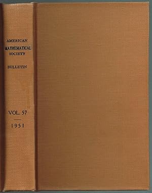 Seller image for BULLETIN OF THE AMERICAN MATHEMATICAL SOCIETY: Volume 57, January to December, 1951. for sale by SUNSET BOOKS