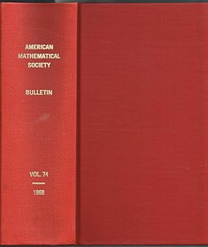 Bulletin of the AMERICAN MATHEMATICAL SOCIETY, Volume 74 (Numbers 1-6), Jan-Nov 1968