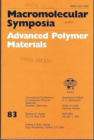Seller image for Macromolecular Symposia (MSYMEC), Vol. 83, May. 1994: ADVANCED POLYMER MATERIALS. for sale by SUNSET BOOKS