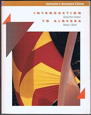 Seller image for Instructor's Annotated Edition: INTRODUCTION TO ALGEBRA for sale by SUNSET BOOKS