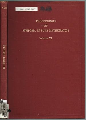 Seller image for 1960 INSTITUTE ON FINITE GROUPS: Volume VI of Proceedings of Symposia in Pure Mathematics. for sale by SUNSET BOOKS