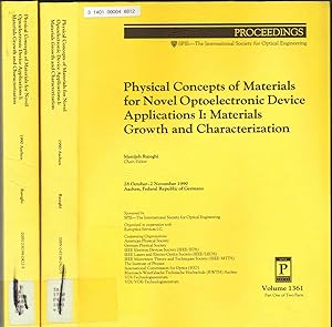 Image du vendeur pour Physical Concepts of Materials for Novel Optoelectronic Device Applications I: Materials Growth and Characterization: Volume 1361 (in 2 Volumes), Proceedings of SPIE; 28 October - 2 November 1990, Aachen, Germany mis en vente par SUNSET BOOKS