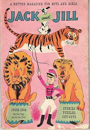 Imagen del vendedor de JACK AND JILL, June 1954, Volume 16, Number 8 (has JOLLY COWBOY AND COWGIRL cut-outs) a la venta por SUNSET BOOKS