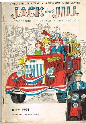 Imagen del vendedor de JACK AND JILL, July 1954, Volume 16, Number 9 (has MOVIE STAR cut-outs) a la venta por SUNSET BOOKS