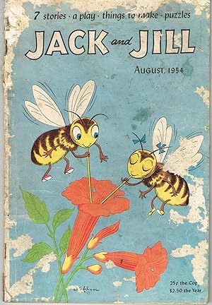 Imagen del vendedor de JACK AND JILL, August 1954, Volume 16, Number 10 (has BEAR SWIMMING PARTY cut-outs) a la venta por SUNSET BOOKS