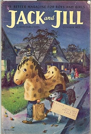 Imagen del vendedor de JACK AND JILL, October 1955, Volume 17, Number 12 (has HALLOWEEN MOBILE cut-outs) a la venta por SUNSET BOOKS
