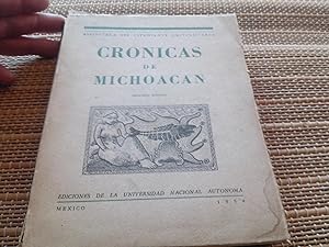 Image du vendeur pour Crnicas de Michoacn. mis en vente par Librera "Franz Kafka" Mxico.