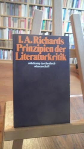 Seller image for Prinzipien der Literaturkritik. for sale by Antiquariat Floeder