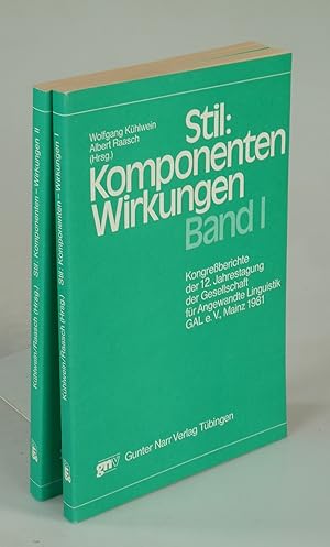 Seller image for Stil: Komponenten - Wirkungen. for sale by Antiquariat Dorner