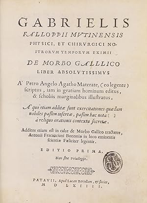 De morbo gallico liber absolutissimus. . .Additus etiam est in calce De morbo Gallico tractatus, ...