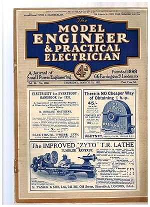 THE MODEL ENGINEER & PRACTICAL ELECTRICIAN. Issue for March 19, 1931