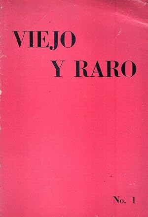 VIEJO Y RARO - No. 1, marzo 1955