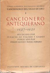 Imagen del vendedor de CANCIONERO ANTEQUERANO 1627-1628 a la venta por Palabras & Cosas