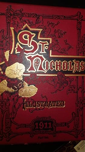 Seller image for St. Nicholas : An Illustrated Magazine for Young Folks (Volume XXXVIII, Part I and Part II-November 1910 to October 1911, 2 Volume Hardback Set) Included in This Volume: Juggerjook , Short Story with Fuzzy Wuz, a Little Squirrel & Chatter Chuk By L. Frank for sale by Bluff Park Rare Books