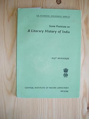 Some Positions on a Literary History of India