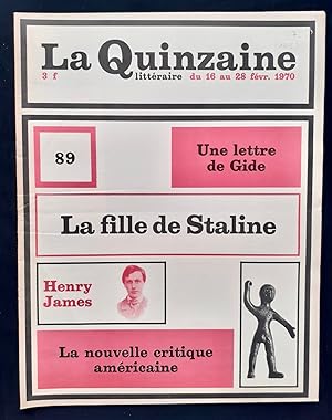 La Quinzaine littéraire - du 16 au 28 février 1970 - N° 89 -