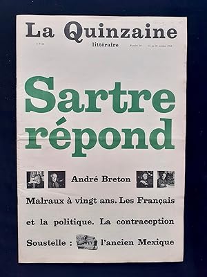 Imagen del vendedor de La Quinzaine littraire - du 15 au 31 octobre 1966 - N 14 - a la venta por Le Livre  Venir