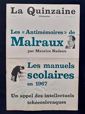 La Quinzaine littéraire - du 15 au 30 septembre 1967 - N° 35 -