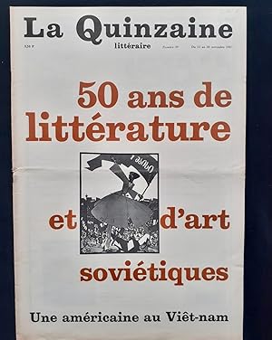 Immagine del venditore per La Quinzaine littraire - du 15 au 30 novembre 1967 - N 39 - Numro spcial : 50 ans de littrature et d'art sovitiques. venduto da Le Livre  Venir