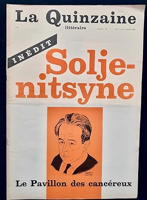 La Quinzaine littéraire - du 01 au 15 octobre 1968 - N° 58 -