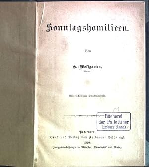 Bild des Verkufers fr Sonntagshomilieen zum Verkauf von books4less (Versandantiquariat Petra Gros GmbH & Co. KG)