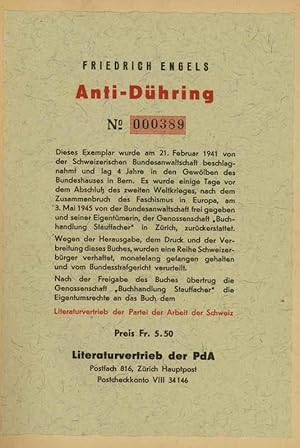 Bild des Verkufers fr Herrn Eugen Dhrings Umwlzung der Wissenschaft. zum Verkauf von Dieter Eckert