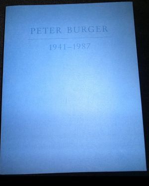 Seller image for Peter Burger for sale by ANTIQUARIAT Franke BRUDDENBOOKS