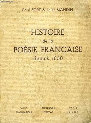 Imagen del vendedor de HISTOIRE DE LA POESIE FRANCAISE DEPUIS 1850 a la venta por Le-Livre