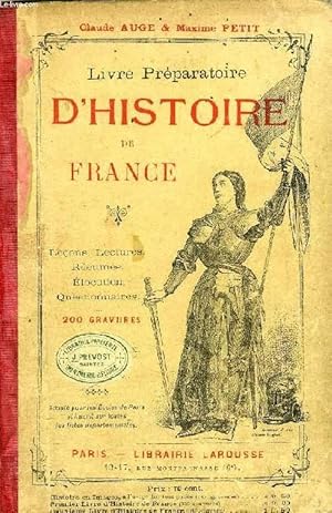 Imagen del vendedor de LIVRE PREPARATOIRE D'HISTOIRE DE FRANCE a la venta por Le-Livre