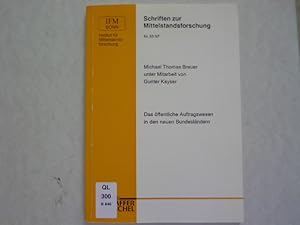 Seller image for Das ffentliche Auftragswesen in den neuen Bundeslndern. for sale by Antiquariat Bookfarm