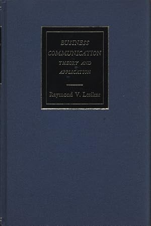 Imagen del vendedor de Business Communication: Theory and Applications. a la venta por Antiquariat Bookfarm