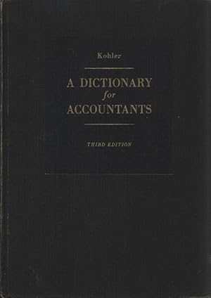 Imagen del vendedor de A Dictionary for Accountants. a la venta por Antiquariat Bookfarm