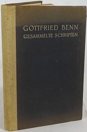 Bild des Verkufers fr Die gesammelten Schriften von Gottfried Benn. zum Verkauf von Antiquariat Schmidt & Gnther