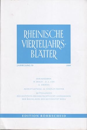 Rheinische Vierteljahrsblätter. Jahrgang 53.
