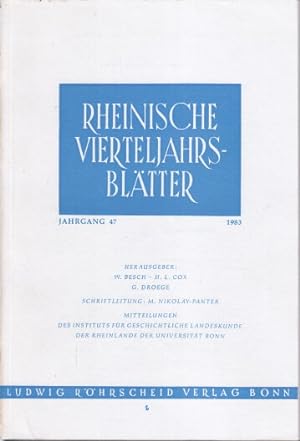 Rheinische Vierteljahrsblätter. Jahrgang 47.