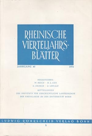 Rheinische Vierteljahrsblätter. Jahrgang 40.