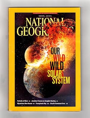 Seller image for National Geographic - July, 2013. Our Wild, Wild Solar System; Portraits of Mars; Songbird Hunting; Mysterious New Human; Transylvania Hay; Brazil's Comeback Croc; Genes Are Us; Bat Man (Daniel Kish) for sale by Singularity Rare & Fine
