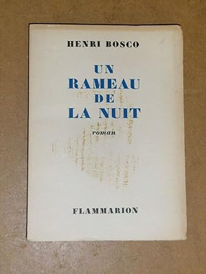 Image du vendeur pour Un rameau de la nuit. mis en vente par Librairie Diogne SARL