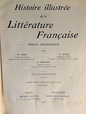 Image du vendeur pour HISTOIRE ILLUSTRE DE LA LITTRATURE FRANAISE. Precis Mthodique mis en vente par Librera Torren de Rueda