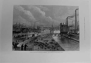 Image du vendeur pour View of Sheffeld from the Railway Station copy of 1870 PRINT mis en vente par Maynard & Bradley