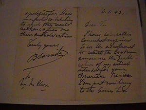 1893 ORIGINAL MANUSCRIPT LETTER HANDWRITTEN BY RENOWNED JEWISH JOURNALIST TO NOTED PUBLISHER BEHI...