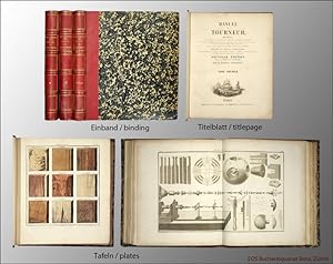 Image du vendeur pour Manuel du Tourneur, Ouvrage dans lequel on enseigne aux amateurs la manire d'excuter sur le tour pointes, a lunettes, en l'air, a guillocher, carr a portraits, a graver le verre et avec les machines excentriques, ovales, epicyclode, etc. Tout ce que l'art peut produire d'utile et d'agrable; Prcd de notions lmentaires sur la connaissance des bois, la menuiserie, la forge, la trempe la fonte des mtaux et autres arts qui se lient avec celui du tour: mis en vente par EOS Buchantiquariat Benz