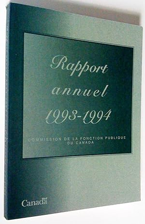 Rapport annuel 19931994  Annual Report 19931994 avec with