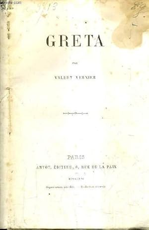 Imagen del vendedor de GRETA. a la venta por Le-Livre