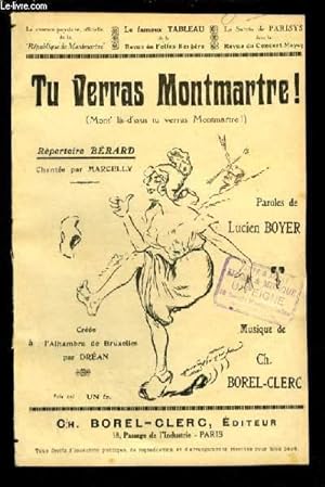 Imagen del vendedor de TU VERRAS MONTMARTRE ! - PARTITION POUR CHANT AVEC PAROLES. a la venta por Le-Livre