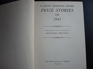 Seller image for O. Henry Memorial Award: Prize Stories of 1941. for sale by J. King, Bookseller,