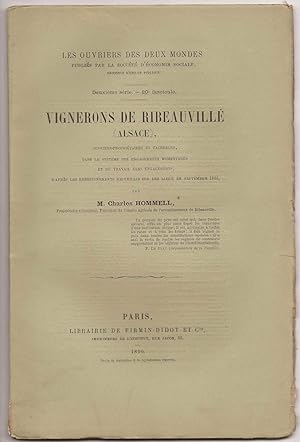 les VIGNERONS de RIBEAUVILLÉ (Alsace) 1888