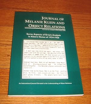 Image du vendeur pour Some Aspects of Erna's Analysis in Klein's Notes of 1924-1926 Journal of Melanie Klein and Object Relations, 1998, volume 16, number 4 mis en vente par Friendly Used Books