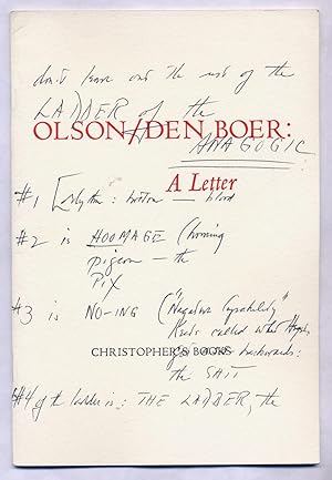 Imagen del vendedor de Olson/Den Boer: A Letter a la venta por Between the Covers-Rare Books, Inc. ABAA