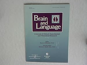 Bild des Verkufers fr Brain and Language - A Journal of Clinical, Experimental and Theoretical Research, Volume 88, No.2. Judy S. Reilly and Beverly B. Wulfeck - Issues in plasticity and development. Language in atypical children. zum Verkauf von Antiquariat Bookfarm